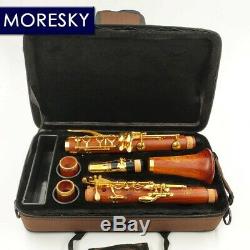 Professional Clarinet Rosewood Mahogany/Grenadilla Gold keys Solid wood