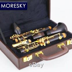 Professional Clarinet Rosewood Mahogany/Grenadilla Gold keys Solid wood