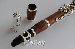 ROSE WOOD Bb CLARINET STERLING Pro Quality Wooden Brand New With Case