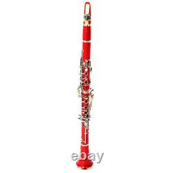 (Red#1)Premium Bakelite Tube BB 17 Keys Clarinet With Anti Oxidation TDM
