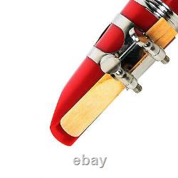 (Red1)B Flat Clarinet 17 Keys Premium Professional Tube Cork Student
