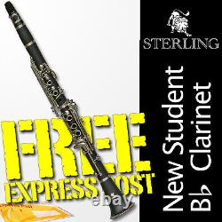 STERLING Bb CLARINET. Case. Best Student Quality. BRAND NEW. FREE EXPRESS