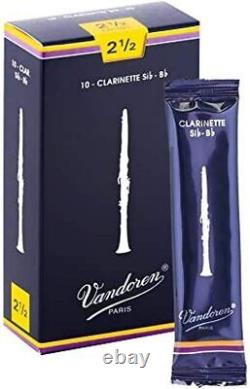 Vandoren Traditional Bb clarinet reeds, box of 10 Strength 2,5 2.5