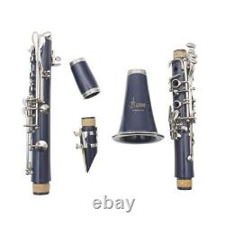 Versatile Bb Clarinet 17 Keys Complete Set with Case Reeds and Cleaning Cloth