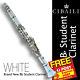 White Bb CIBAILI Clarinet. With Case. Best Student Quality. Free Express Post