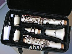 White Bb CIBAILI Clarinet. With Case. Best Student Quality. Free Express Post