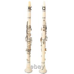 (White1)Premium Bakelite Tube BB 17 Keys Clarinet And Anti Oxidation Nick BGS