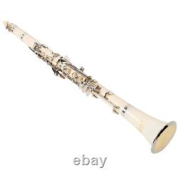 (White1)Premium Bakelite Tube BB 17 Keys Clarinet And Anti Oxidation Nick BGS