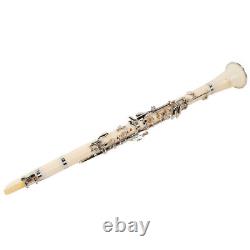 (White1)Premium Bakelite Tube BB 17 Keys Clarinet And Anti Oxidation Nick BGS