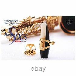 Yany SIXS Ligature for Ebonite (Reverse Single Screw) Gold Plated Finish