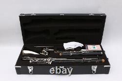 Yinfente Bass Clarinet Low C Bb key Ebonite Wood Sweet sound Free Case #A1