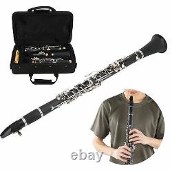 (black)01 02 015 Bb Clarinet Instrument Removable Compact Size Clarinet Set 17