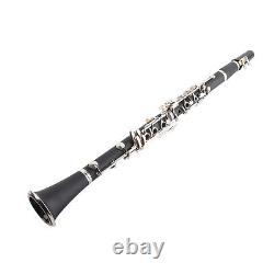 (black)17 Key Bb Clarinet Set Synthetic Cardboard Tube Body With Cleaning Cloth