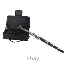 (black)17 Key Clarinet Set Wood Bb Beginner Clarinet Musical Instrument With